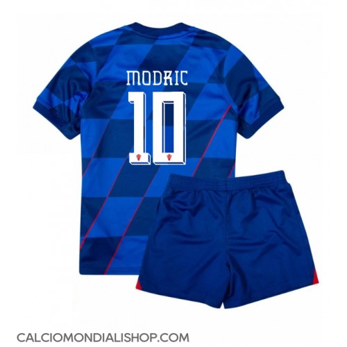 Maglie da calcio Croazia Luka Modric #10 Seconda Maglia Bambino Europei 2024 Manica Corta (+ Pantaloni corti)